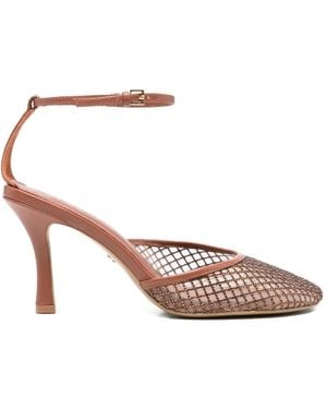 Lola Cruz Ruby Ankle Strap Net Court Shoes - Pink