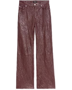 Zadig & Voltaire Crumpled Leather Pants - Purple