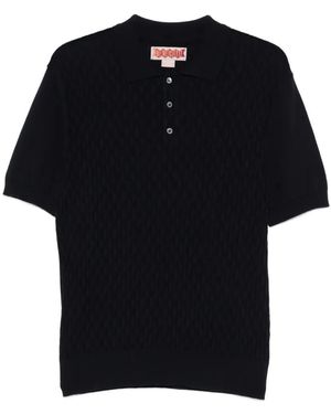 Baracuta Patterned Polo Shirt - Black