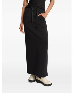 MARCELLA Medina Drawstring-Waist Maxi Skirt - Black
