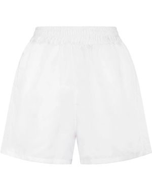 Philipp Plein Logo-Tape Running Shorts - White