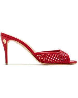 Jennifer Chamandi 85Mm Guido Heeled Mules - Red
