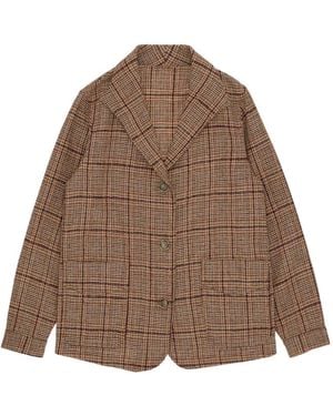 Fortela Scotland Checked Blazer - Brown
