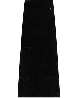 Akep Logo-Plaque Maxi Skirt - Black