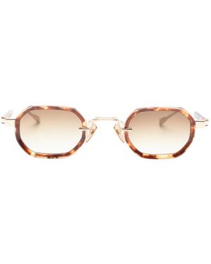Sato Eyewear Geometric-Frame Tortoiseshell Sunglasses - Natural