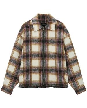 we11done Sobrecamisa a cuadros - Marrón