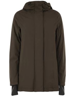 Herno A-Shape 2Layers Hooded Jacket - Brown