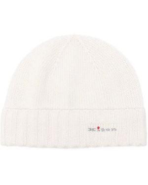 Kiton リブビーニー - ホワイト