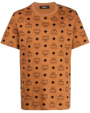 Tシャツ・カットソー MCM Orange Cotton T-Shirt Orange MCM T-shirts for Men | Lyst