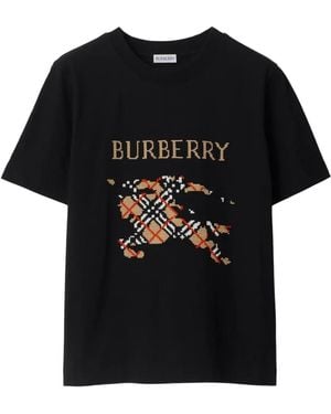 Burberry T-Shirt​ Cross Stitch Ekd - Nero