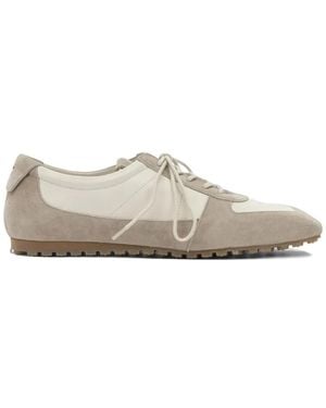 Aeyde Uma Panelled Suede Trainers - White