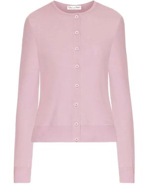Oscar de la Renta Cardigan À Boutonnière - Rose