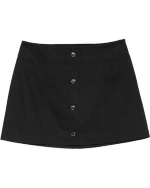 Samsøe & Samsøe Sabonnie Buttoned Mini Skirt - Black