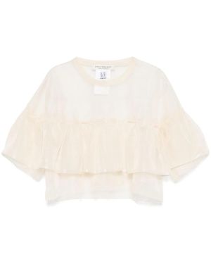 Philosophy Di Lorenzo Serafini クレープ クロップドトップ - ホワイト