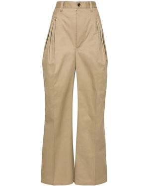 Maison Margiela High Waisted Trousers - Natural