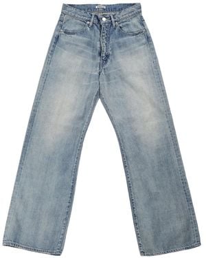 AURALEE Cotton Straight Jeans - ブルー