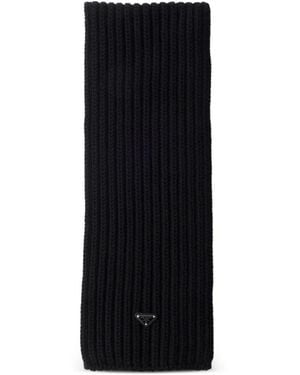 Prada Écharpe En Laine - Black