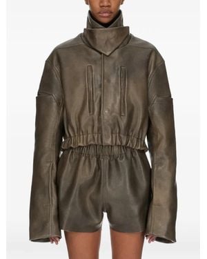 Rick Owens Collared Mac Bomber - Green
