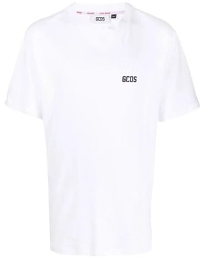 Gcds Logo-print Cotton T-shirt - White