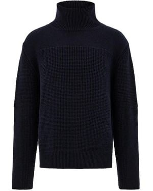 Ferragamo High-Neck Knitted Sweater - Blue