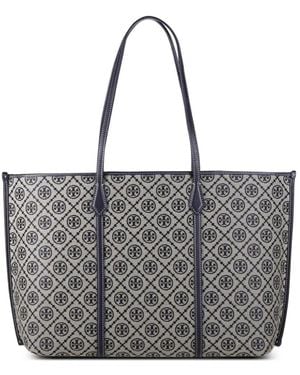 Tory Burch Borsa Tote Perry Con Monogramma T - Grigio