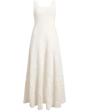 KHAITE Twigs Square-Neck Dress - White
