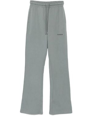 flâneur Logo-Print Drawstring Pants - Grey