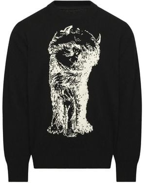 Sacai Where The Wild Things Are Graphic-Print Sweatshirt - Black