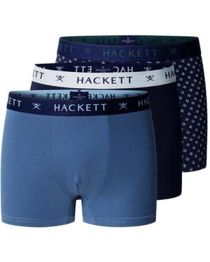 Hackett Lot De Trois Boxers À Taille Logo - Blue