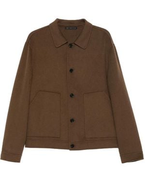 Low Brand Button-Up Jacket - Brown