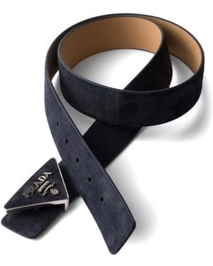 Prada Ceinture En Daim - Black