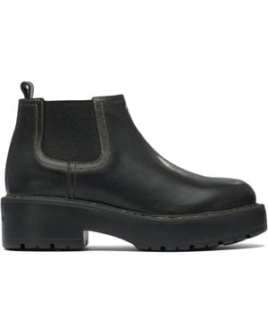 Miu Miu Platform Chelsea Boots - Black