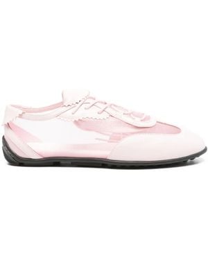 Stine Goya Lace-Up Mesh Trainers - Pink