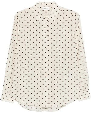 P.A.R.O.S.H. Polka Dot Long-Sleeve Shirt - White