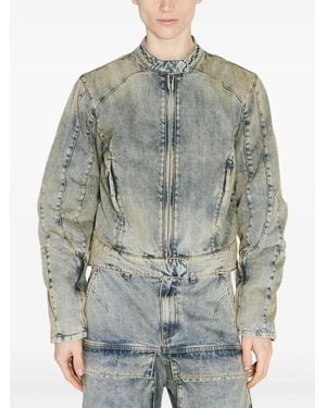 Entire studios Giacca Denim Con Lavaggio Acido - Grigio