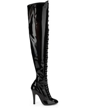Moschino Botas Por Encima De La Rodilla Con Cordón - Negro