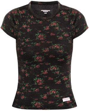 Alexander Wang Ribbed Cotton T-Shirt - Black