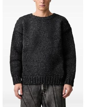 Visvim Chunky-Knit Drop-Shoulder Sweater - Black