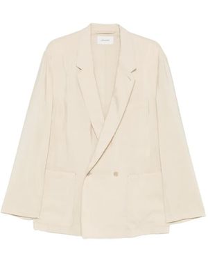 Lemaire Soft Double Breasted Jacket - Natural