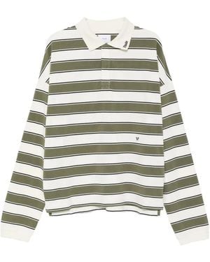 Rhude Polo À Rayures Horizontales - Green