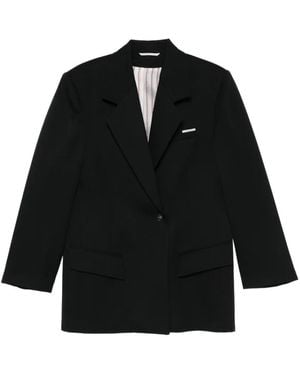 The Attico Notched-Lapels Blazer - Black