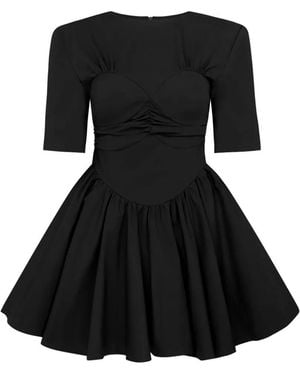Violante Nessi Timothee Twisted-Bodice Mini Dress - Black