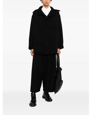 Yohji Yamamoto Epaulette Flap-Pocket Jacket - Black