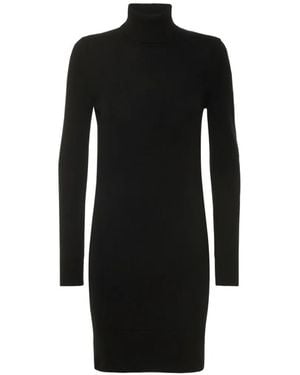 Michael Kors Robe Mi-Longue En Cachemire À Col Montant - Black