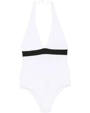 Fisico Halterneck Swimsuit - White