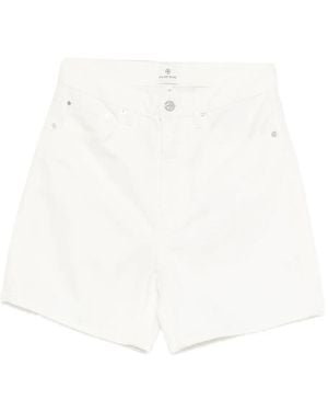 Anine Bing Denim Shorts - White