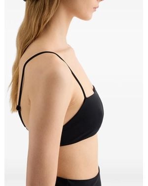 Jil Sander Jersey Back Interlocking Closure Bikini - Natural