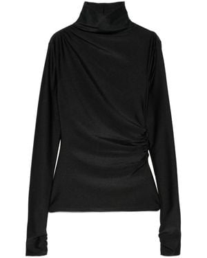ANDAMANE Turtleneck Blouse - Black
