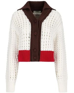 Fendi Chunky Cotton Cardigan - Red