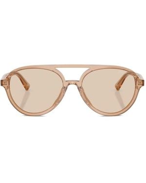 Jimmy Choo Vira Browline-Frame Sunglasses - Natural